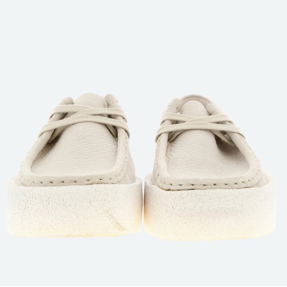 RARE - NWT Clarks Wallabee Cup White Nubuck WOMEN'S US 9 - SOLD OUT Chunky Crepe - Picture 2 of 16